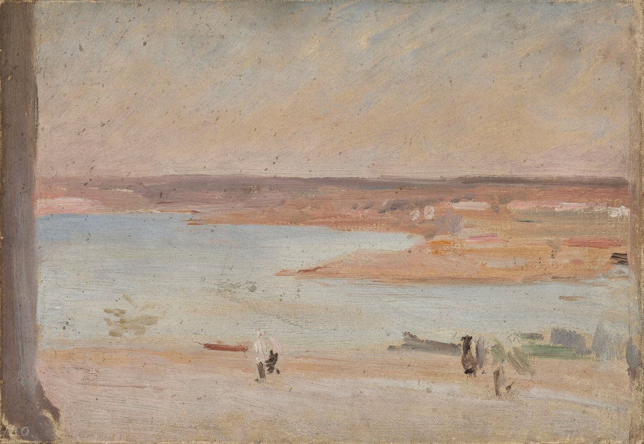 Paisaje desértico con un río de Jan Ciągliński
