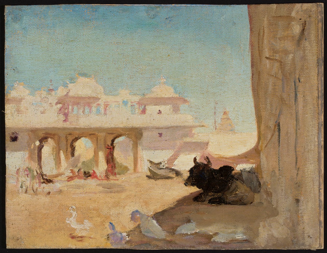 Patio del palacio del maharajá. De un viaje a la India de Jan Ciągliński