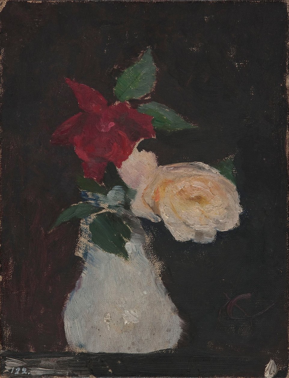 Rosas en un jarrón de Jan Ciągliński