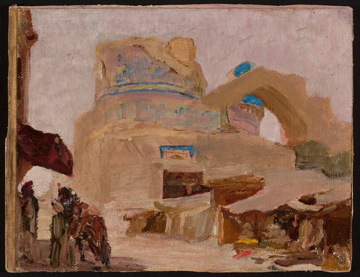 Samarcanda - Bibi-Khanum, tumba de la esposa de Tamerlán. De un viaje al Turkestán de Jan Ciągliński