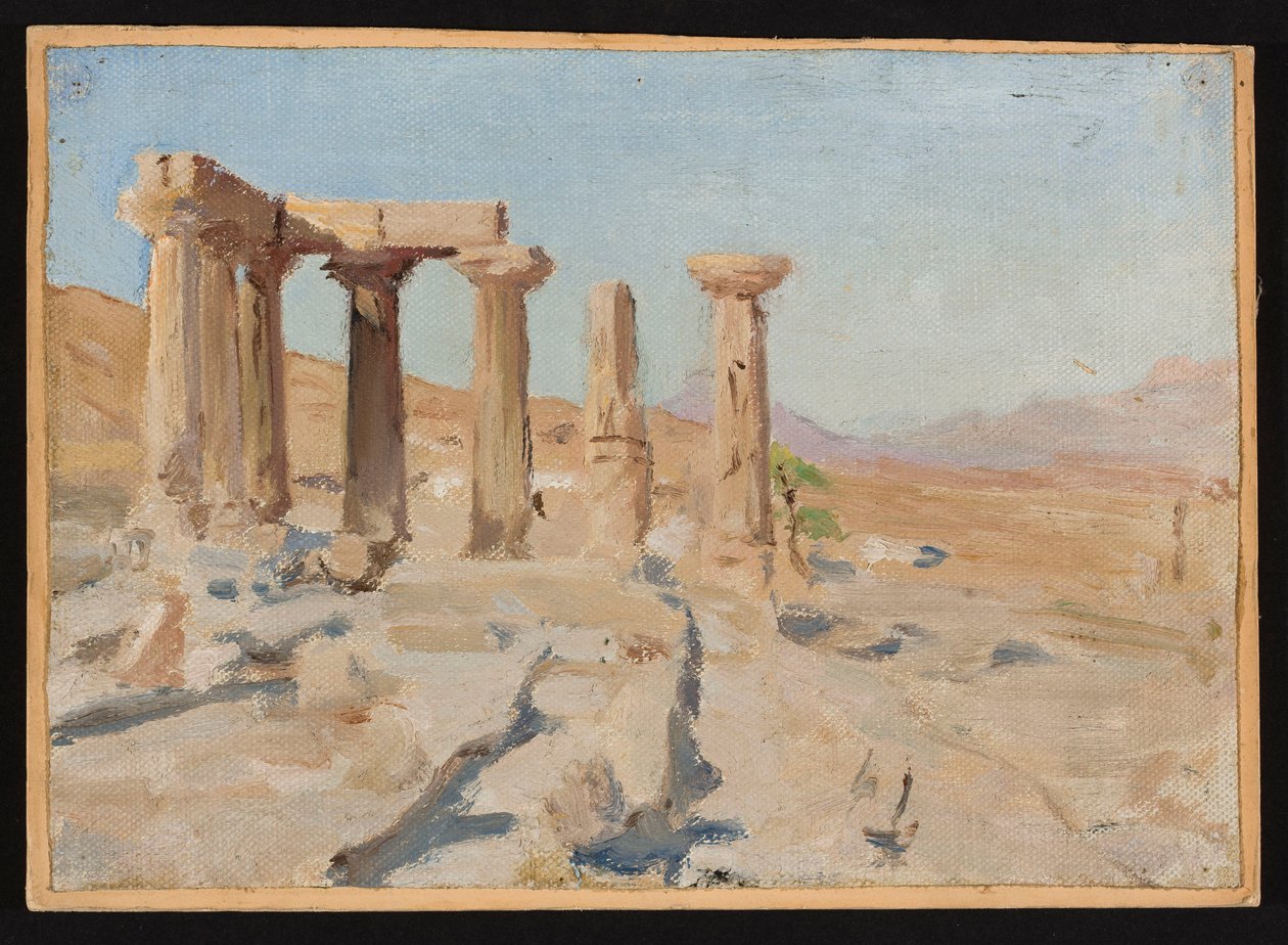 El templo de Apolo y el Parnaso en Corinto. De un viaje a Grecia de Jan Ciągliński
