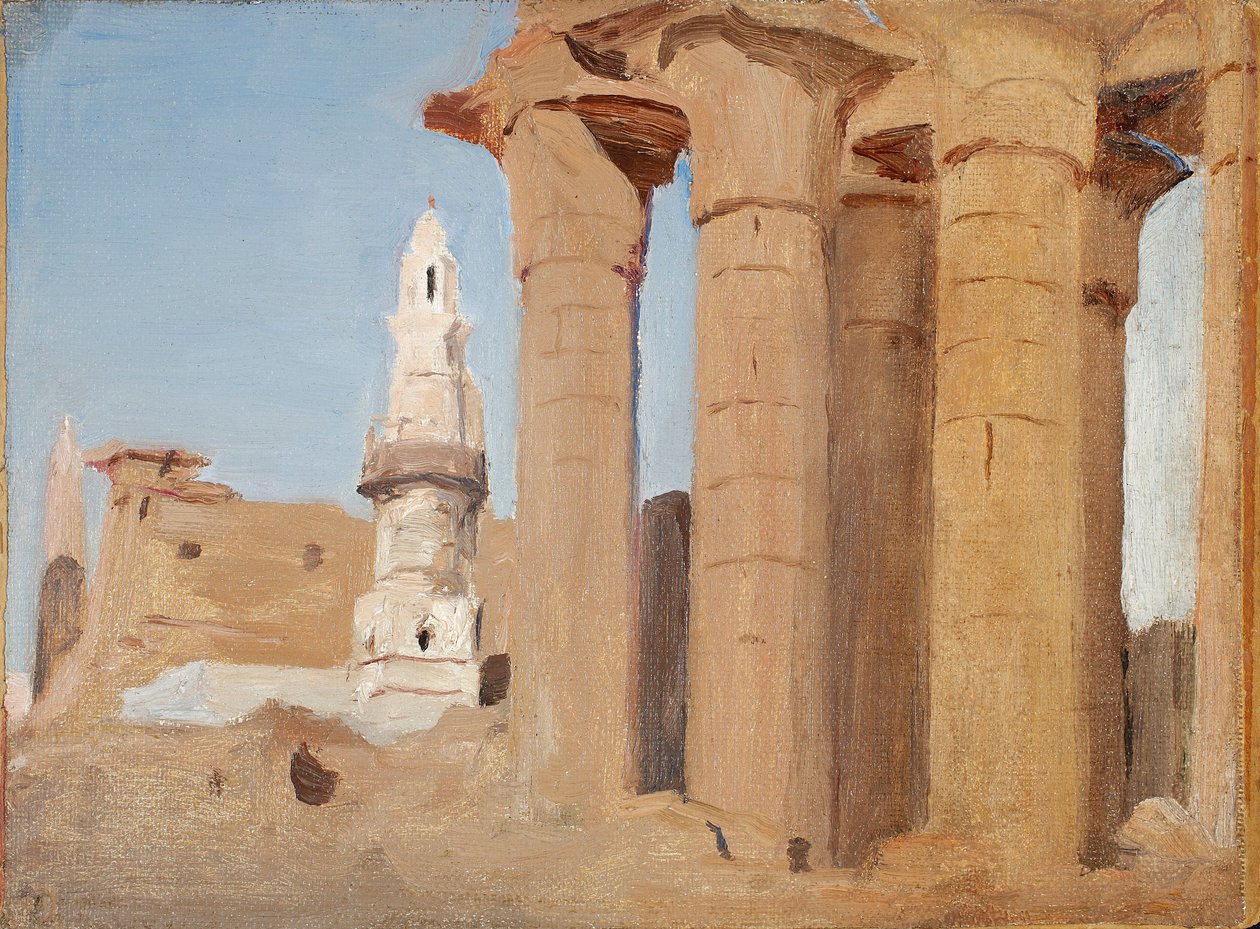 Templo egipcio - Luxor. De un viaje a Egipto de Jan Ciągliński