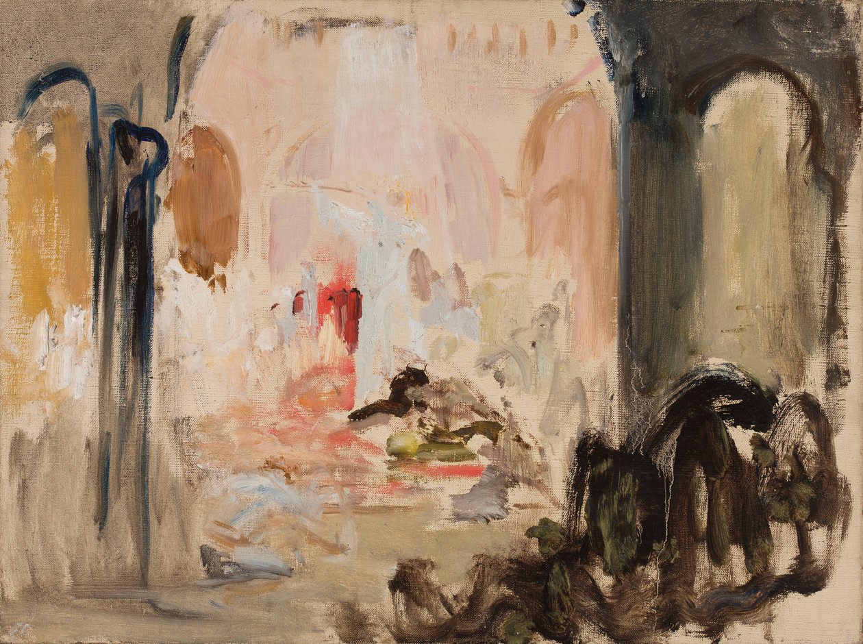 Boceto de decoración para el acto II de «Parsifal» de Jan Ciągliński