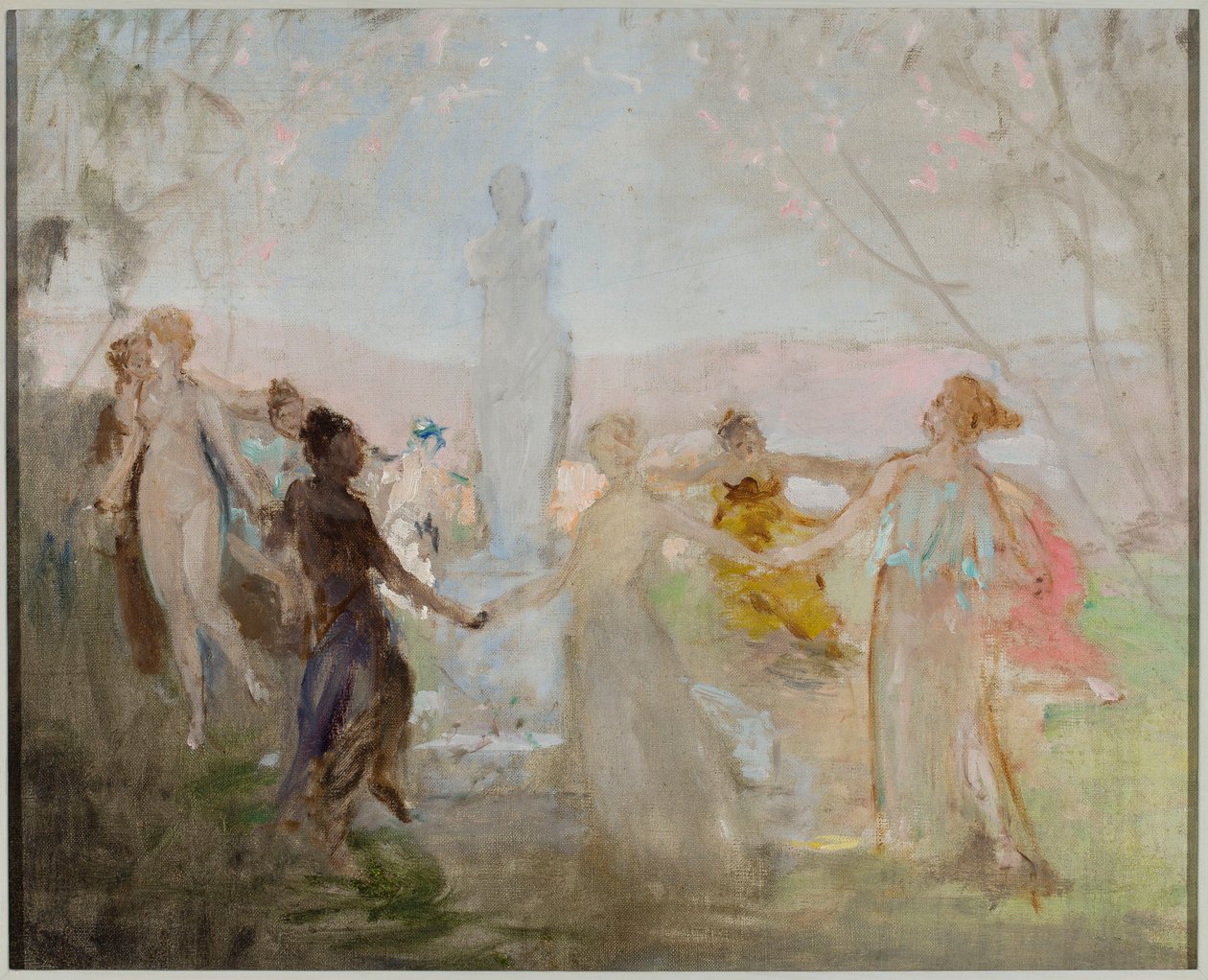 Boceto para el cuadro «Procesión alrededor de la estatua de la Venus de Milo» de Jan Ciągliński