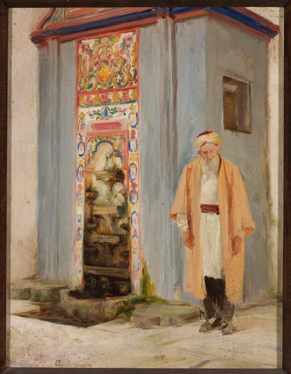 Un lugareño junto a la fuente de Bakchisaray. De un viaje a Crimea de Jan Ciągliński