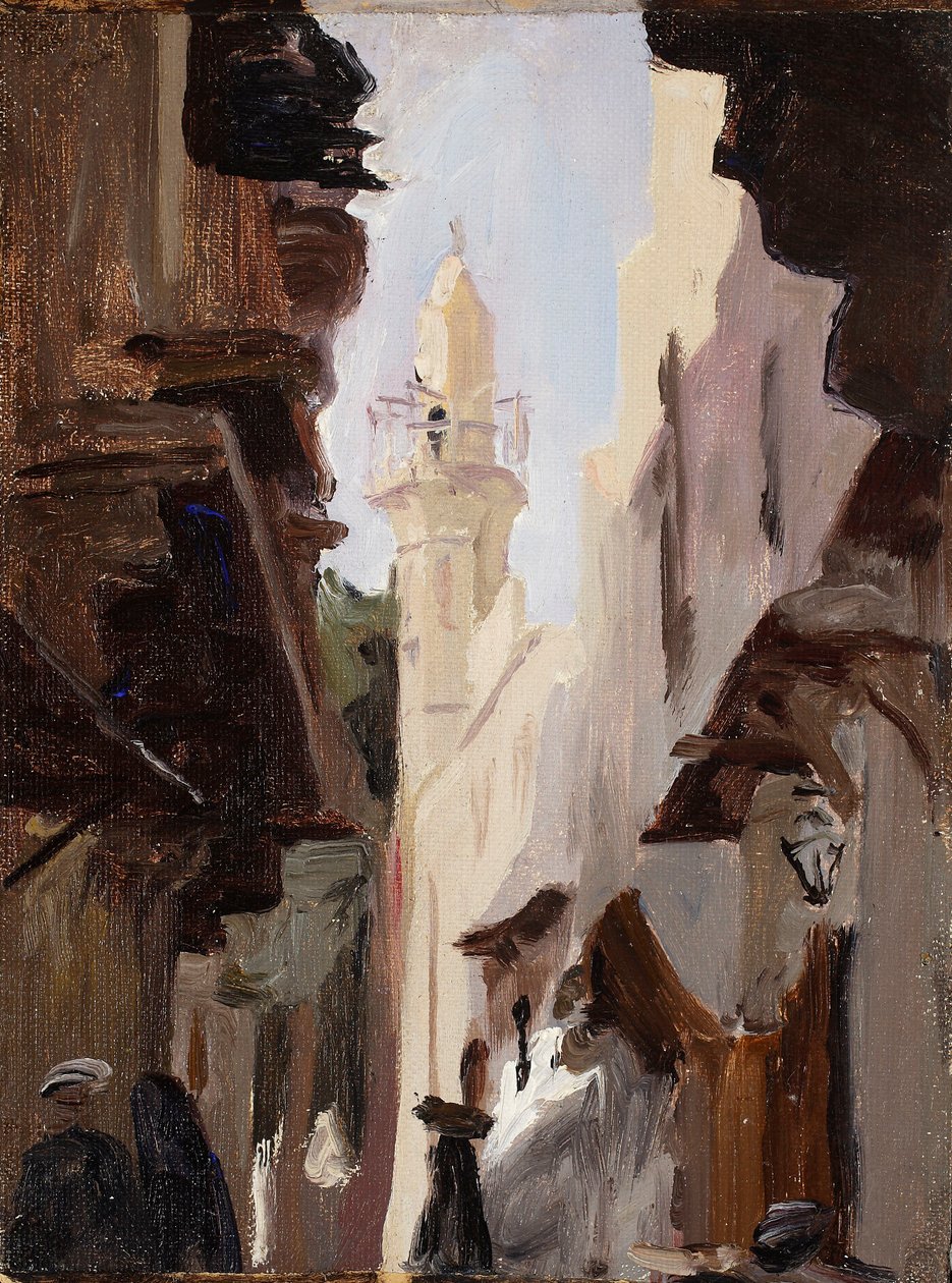 Una calle de El Cairo. De un viaje a Egipto de Jan Ciągliński