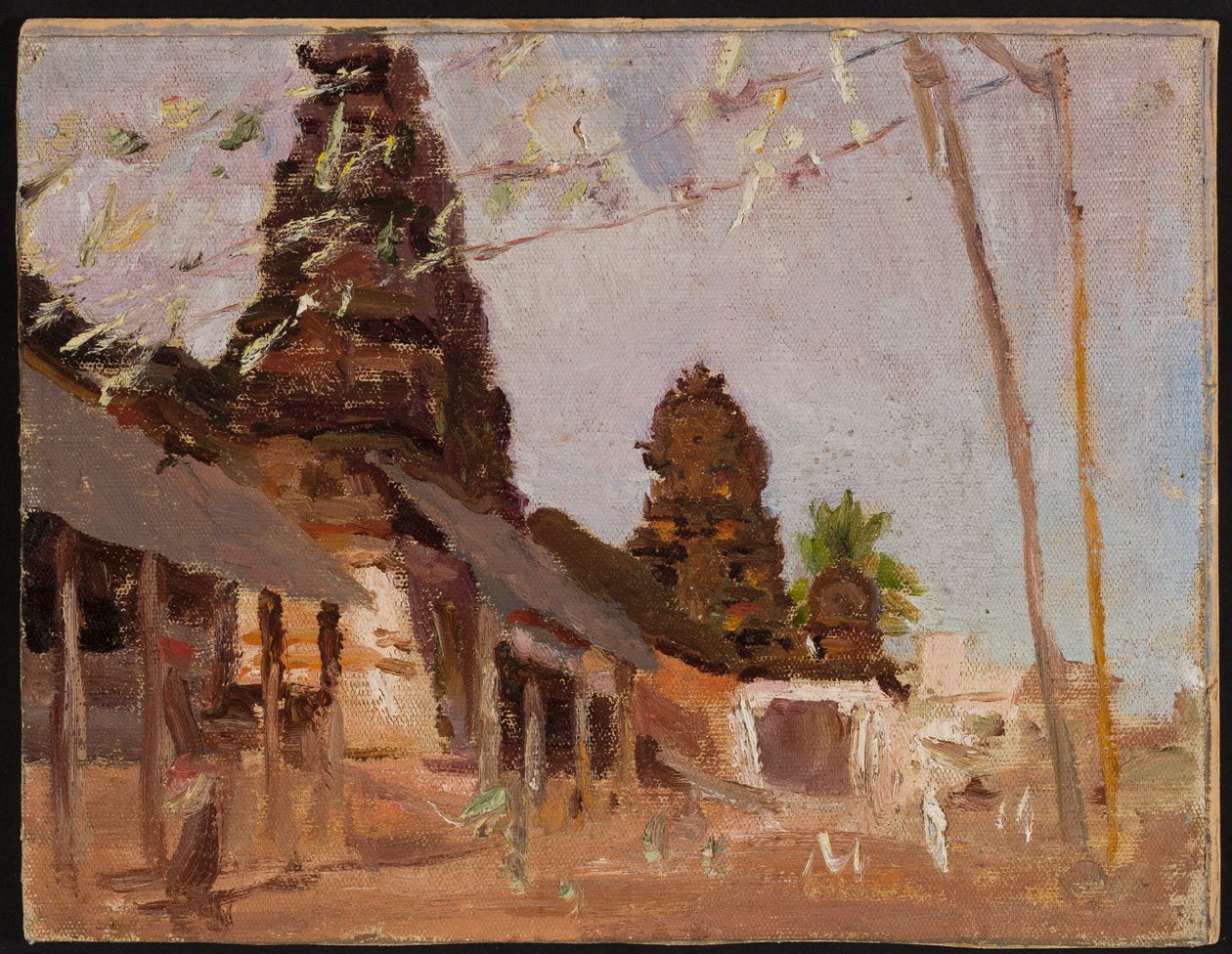 Calle en la ciudad - estudio. De un viaje a la India de Jan Ciągliński