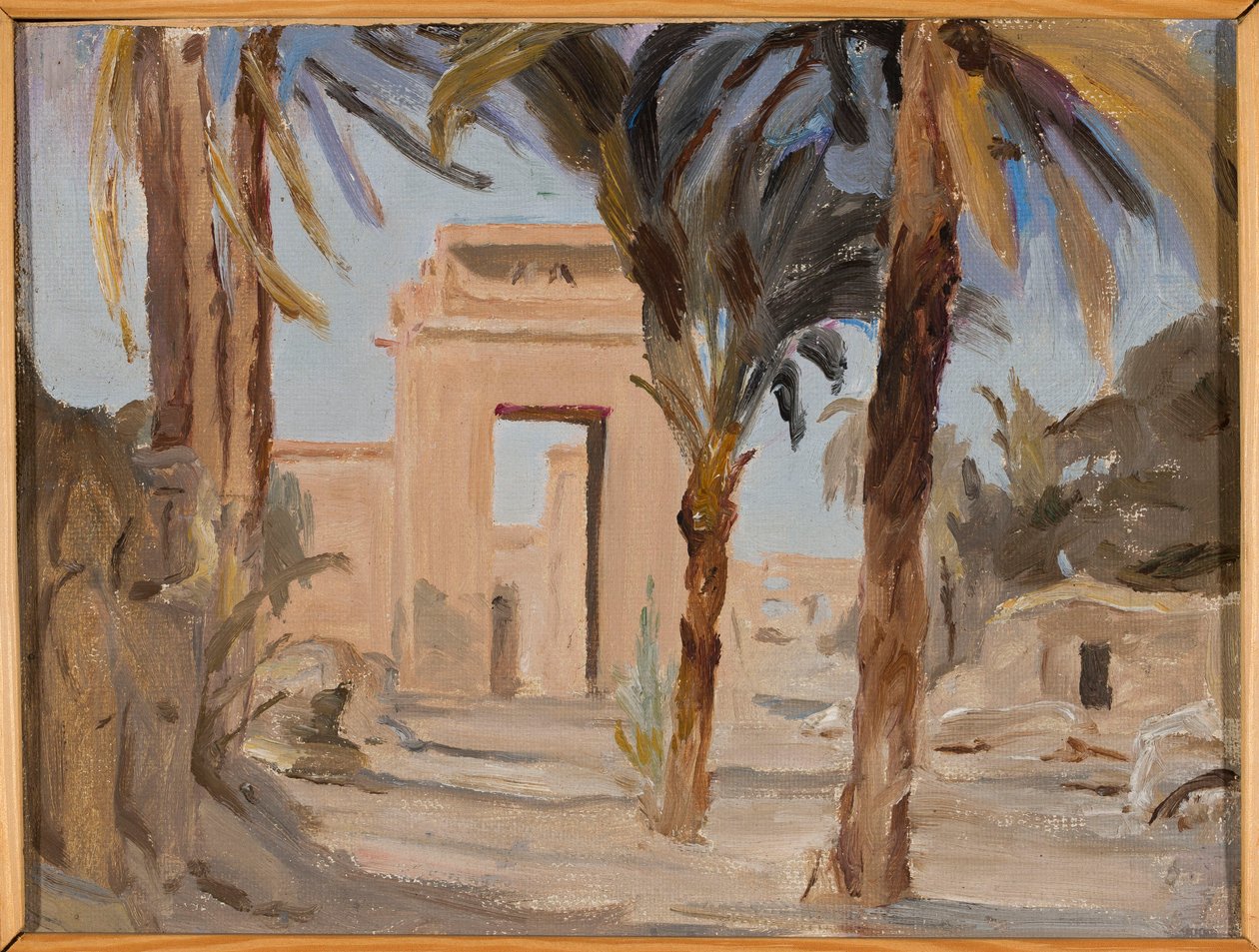 Entrada al templo de Karnak. De un viaje a Egipto de Jan Ciągliński