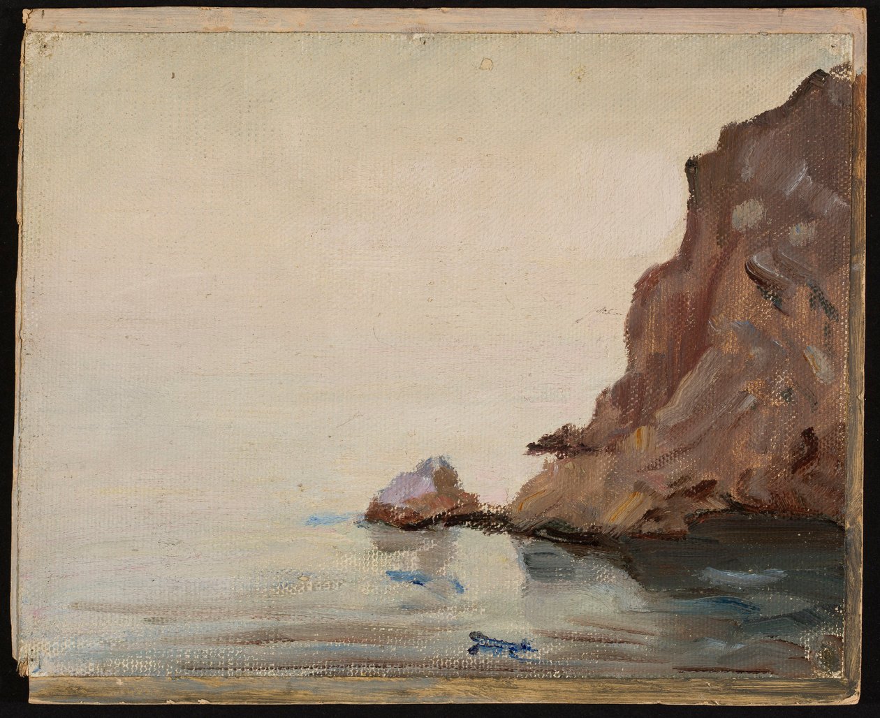 Vista del mar con una roca. De un viaje al Turquestán de Jan Ciągliński