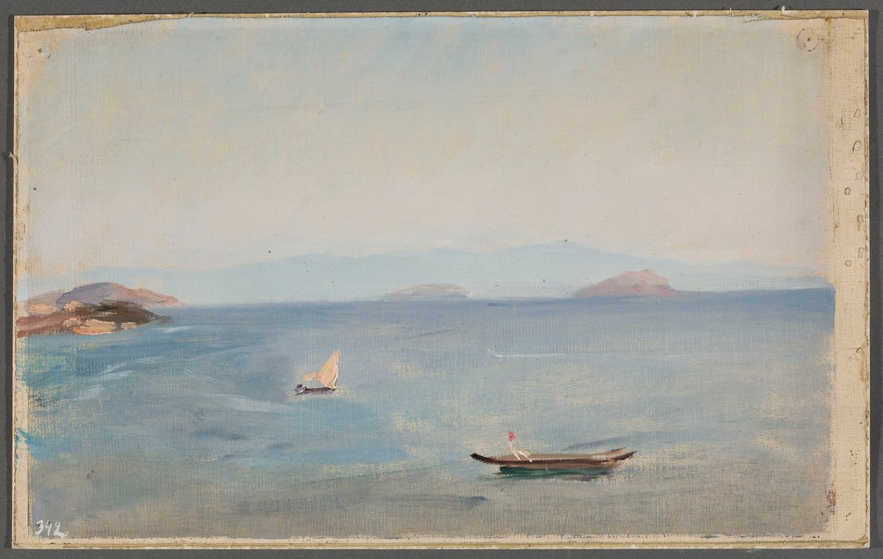 Vista de la costa montañosa junto al mar. De un viaje a Constantinopla de Jan Ciągliński