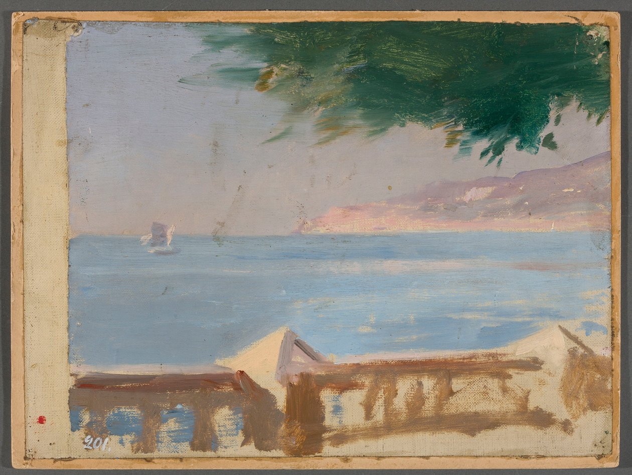 Vista del mar desde la villa Bachczidere en Yalta. De un viaje a Crimea de Jan Ciągliński