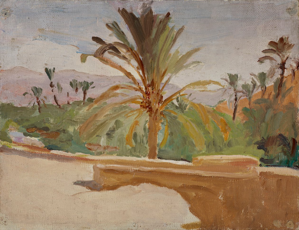 Biskra (Oasis con palmeras) de Jan Ciągliński