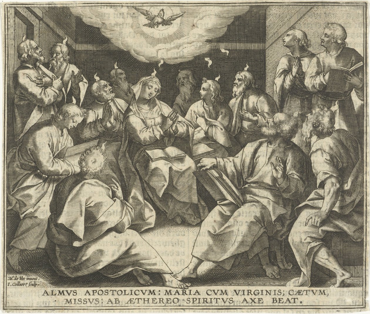 Derramamiento del Espíritu Santo de Jan Collaert (II)
