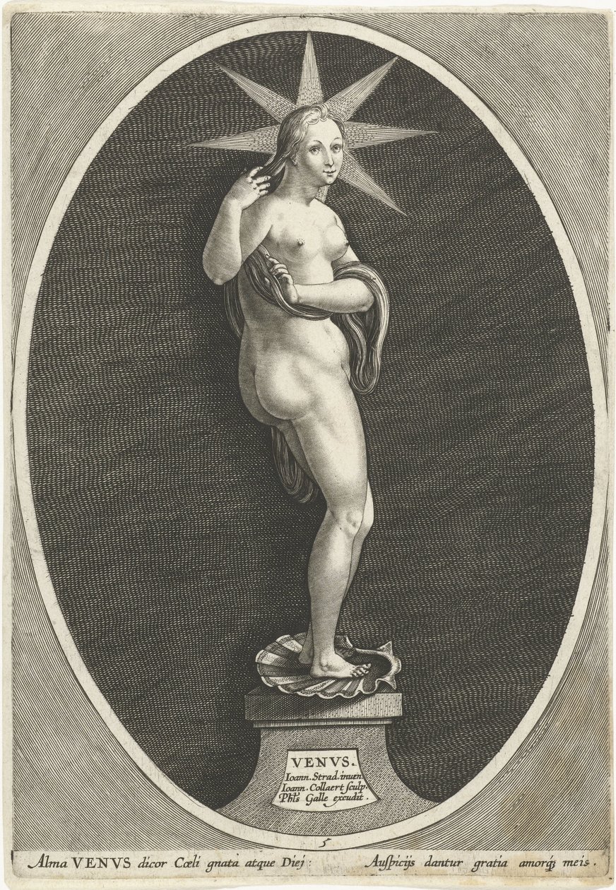 Venus Venvs (título sobre el objeto) Zeven el buen planeta (título de la serie) Septem Planetae (título de la serie) de Jan Collaert (II)