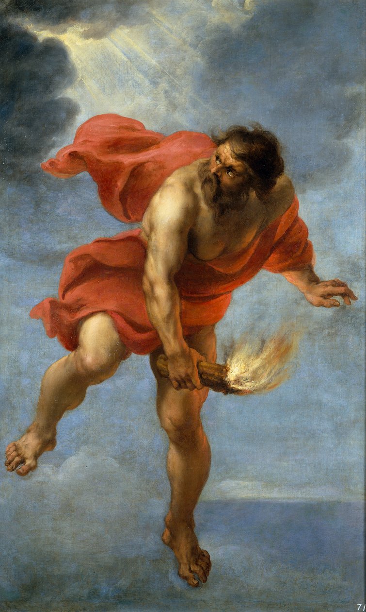 Prometeo llevando fuego de Jan Cossiers