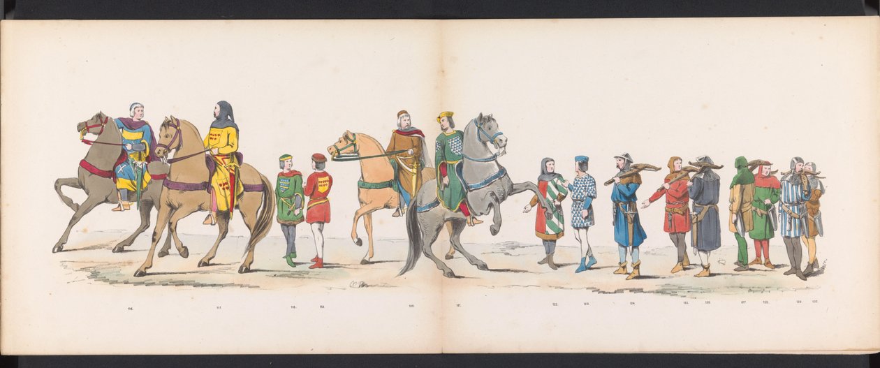 Mascarada de los estudiantes de Leiden, 1865 (lámina 10) Procesión de murgas celebrada por los miembros del cuerpo de estudiantes de Leiden el 6 de junio de 1865, en celebración del 290 aniversario de la Leidsche Hoogeschool, que representa: la entrada de  de Jan Daniël Cornelis Carel Willem baron de Constant Rebecque