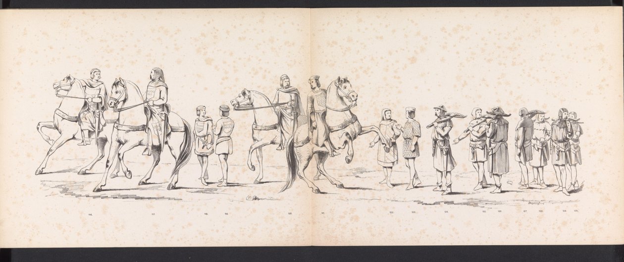 Mascarada de los estudiantes de Leiden, 1865 (lámina 10) Procesión de murgas celebrada por los miembros del cuerpo de estudiantes de Leiden el 6 de junio de 1865, en celebración del 290 aniversario de la Leidsche Hoogeschool, que representa: la entrada de  de Jan Daniël Cornelis Carel Willem baron de Constant Rebecque