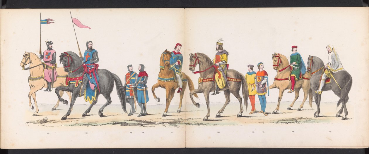 Mascarada de los estudiantes de Leiden, 1865 (lámina 12) Procesión de murgas celebrada por los miembros del cuerpo de estudiantes de Leiden el 6 de junio de 1865, en celebración del 290 aniversario de la Leidsche Hoogeschool, que representa: la entrada de  de Jan Daniël Cornelis Carel Willem baron de Constant Rebecque