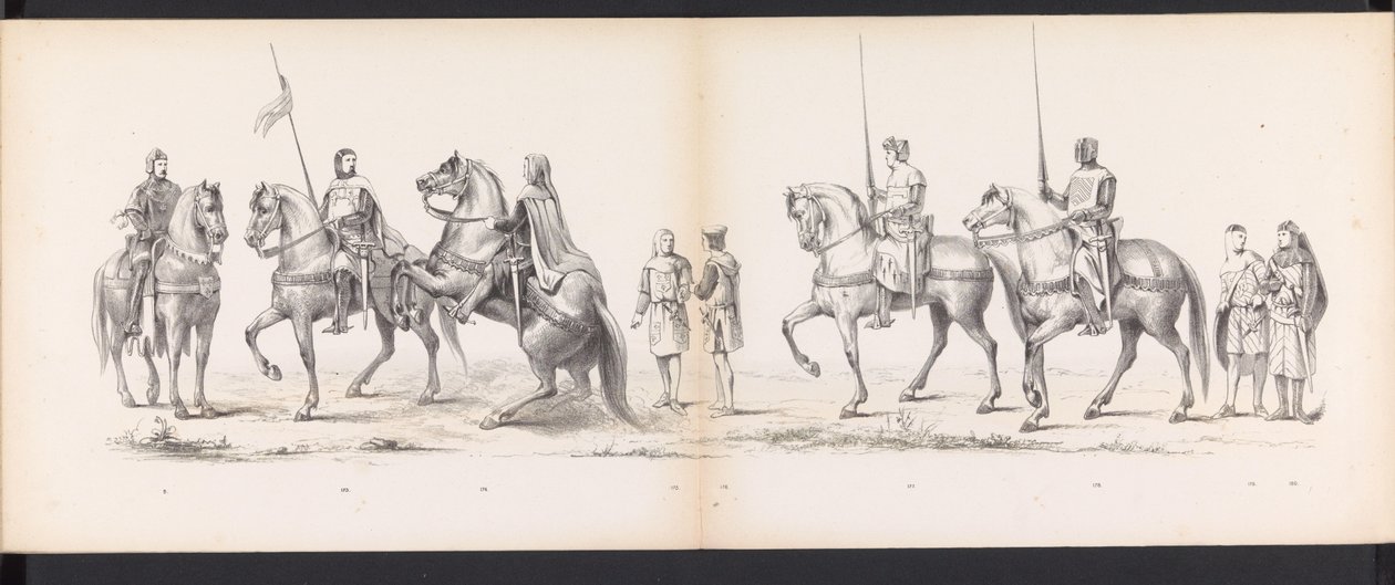 Mascarada de los estudiantes de Leiden, 1865 (lámina 14) Procesión de murgas celebrada por los miembros del cuerpo de estudiantes de Leiden el 6 de junio de 1865, en celebración del 290 aniversario de la Leidsche Hoogeschool, que representa: la entrada de  de Jan Daniël Cornelis Carel Willem baron de Constant Rebecque