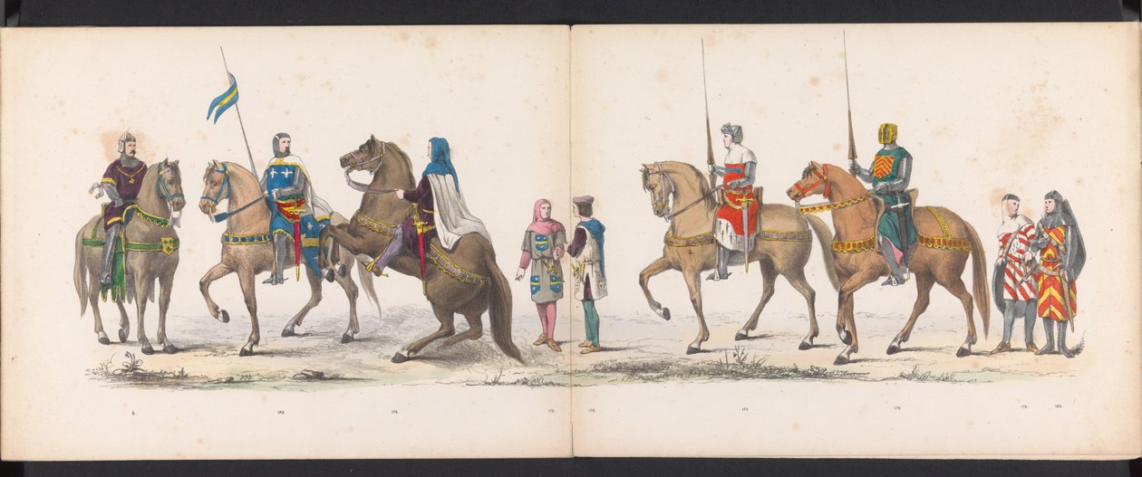 Mascarada de los estudiantes de Leiden, 1865 (lámina 14) Procesión de murgas celebrada por los miembros del cuerpo de estudiantes de Leiden el 6 de junio de 1865, en celebración del 290 aniversario de la Leidsche Hoogeschool, que representa: la entrada de  de Jan Daniël Cornelis Carel Willem baron de Constant Rebecque