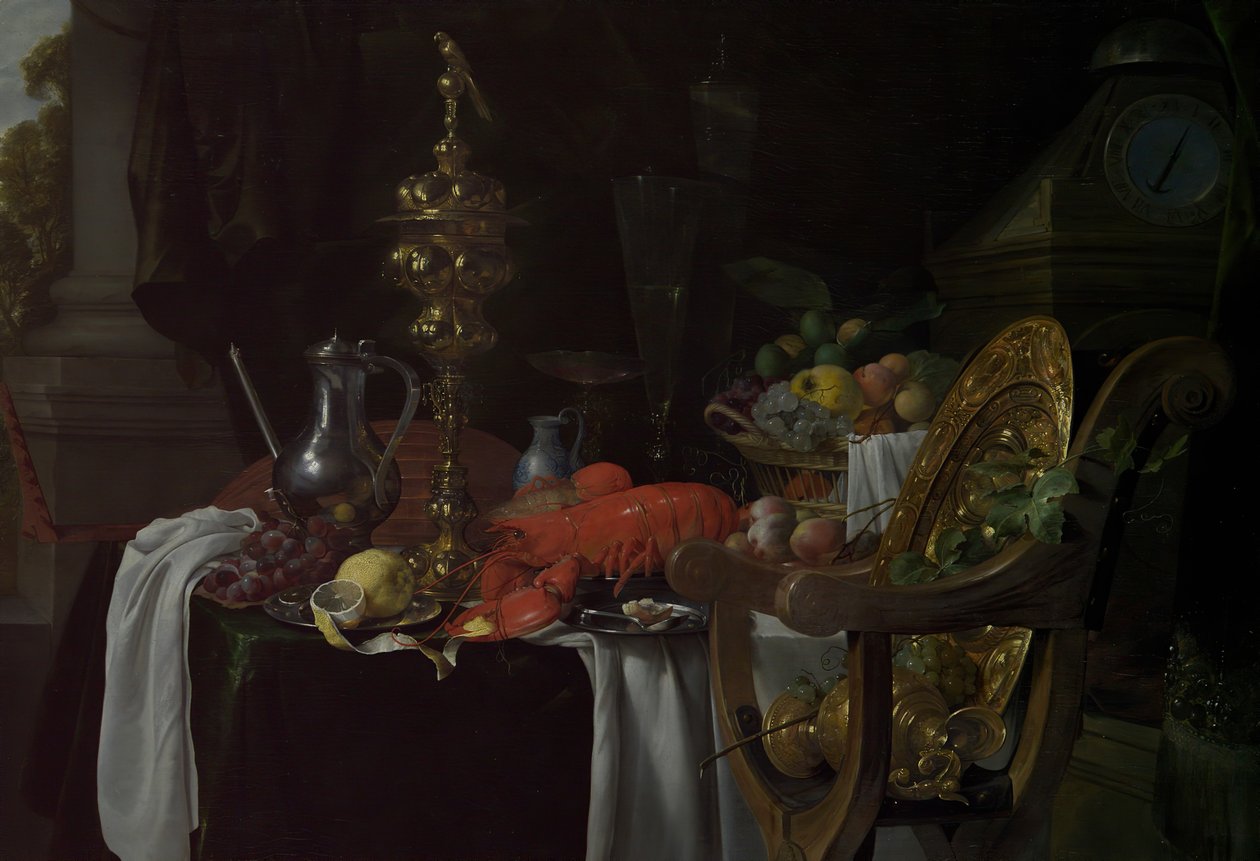 Naturaleza muerta: una escena de banquete de Jan Davidsz de Heem
