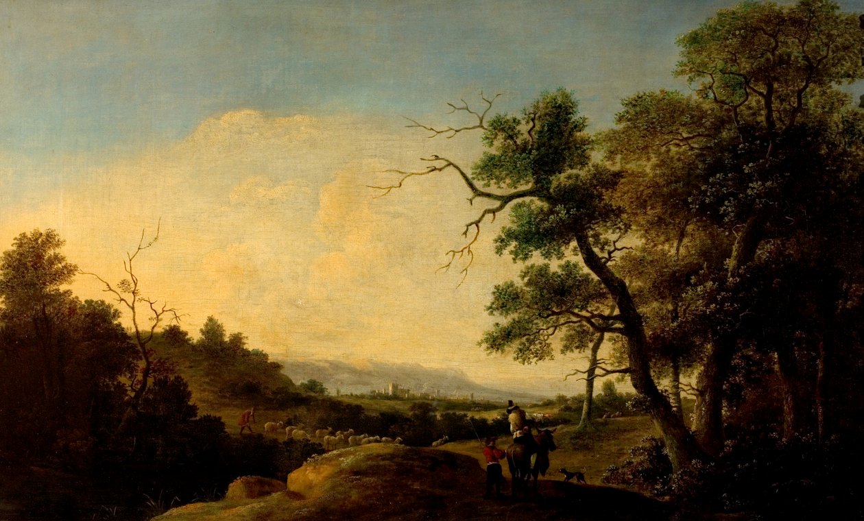 Paisaje con figuras de Jan and Dirksz Andries Both