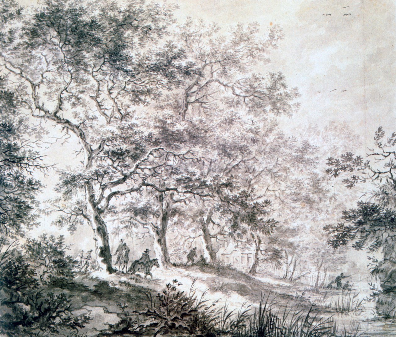 Un grupo de árboles al borde del agua, 1643 de Jan Dirksz Both