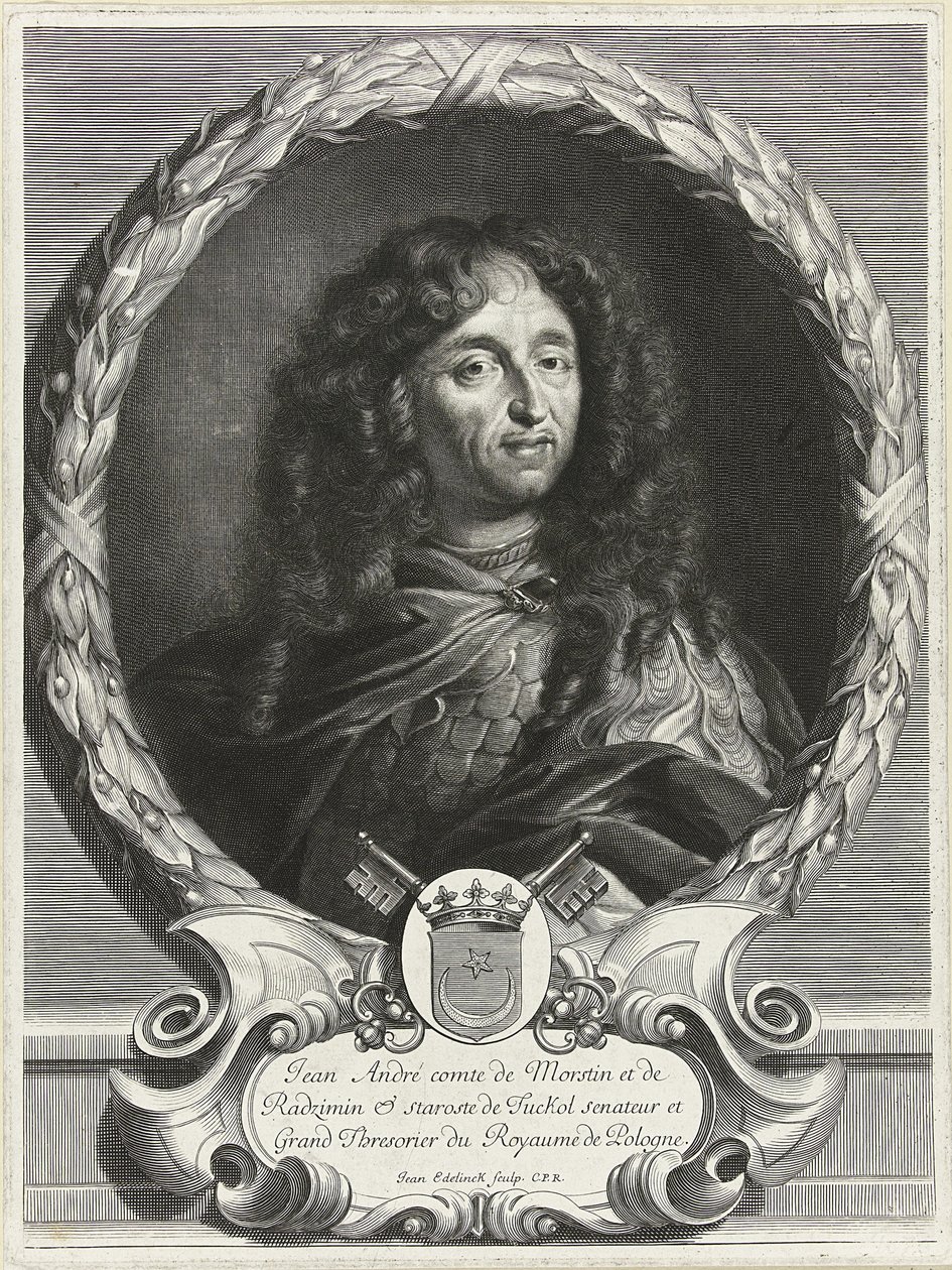 Retrato del poeta Jan Andrzej Morsztyn 1621-1693, 1670s de Jan Edelinck