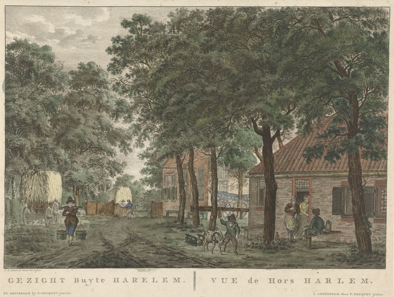 Vista de las afueras de Haarlem
Gezight buyte Harelem / vue de Hors Harlem (título en el objeto) de Jan Evert Grave