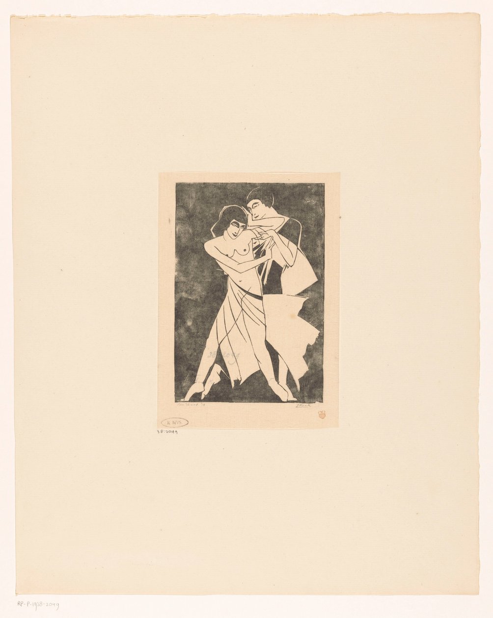 pareja bailando de Jan Frank (signed by artist)