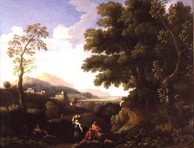 Paisaje clásico con figuras de Jan Frans van Bloemen