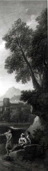 Figuras en un paisaje clásico de Jan Frans van Bloemen