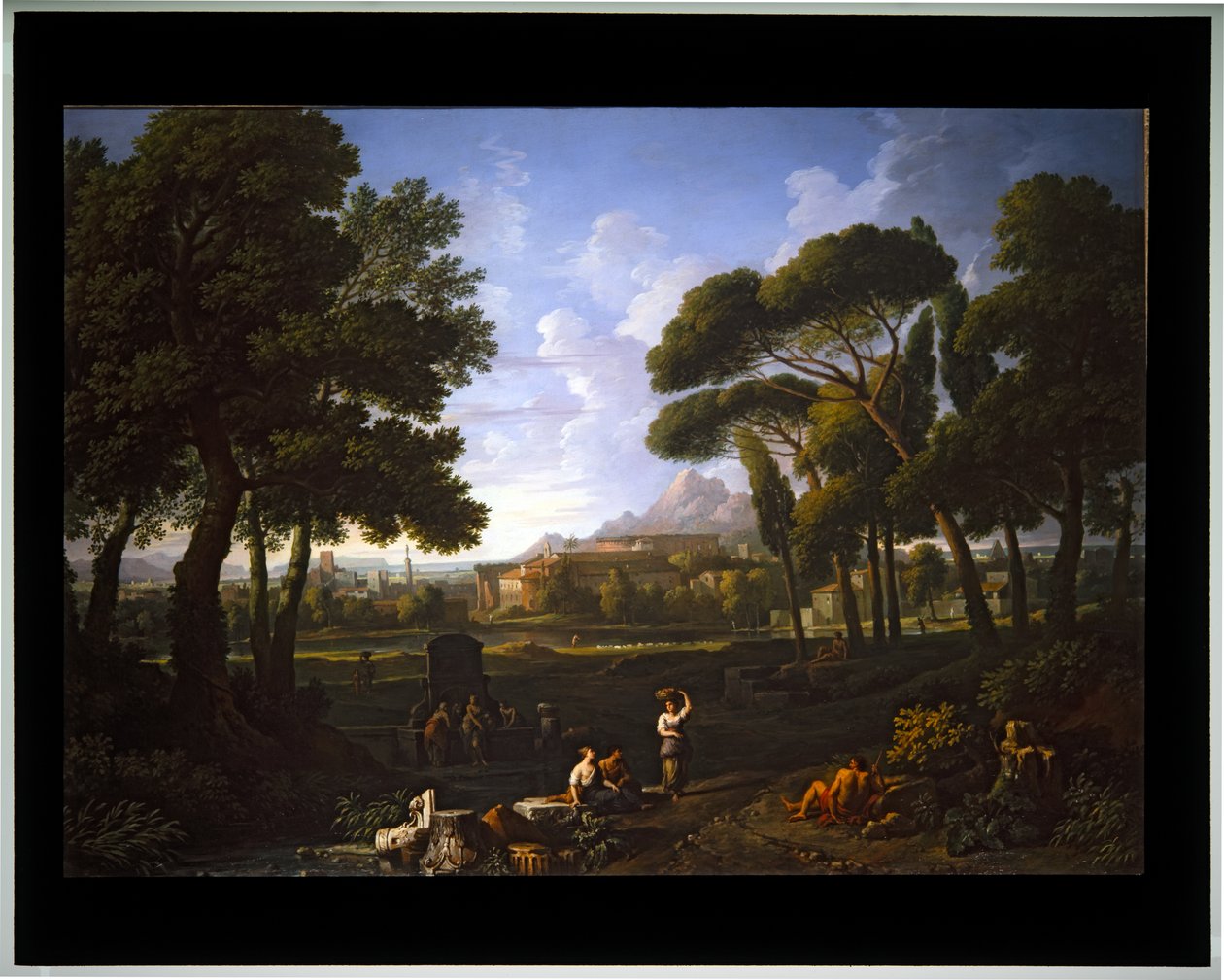 Paisaje Fantasía vista de Roma (lienzo) de Jan Frans van (1662 1749) Bloemen