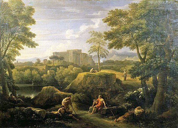 Paisaje con figuras de Jan Frans van Bloemen