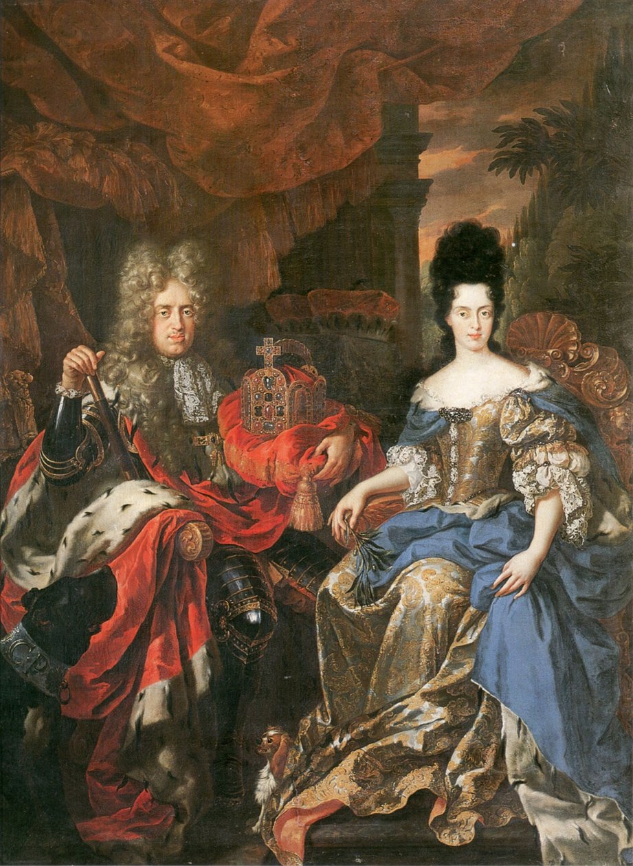 Johann Wilhelm II, Elector Palatino y Duquesa Anna Maria Luisa de’ Medici, 1708 de Jan Frans van Douven