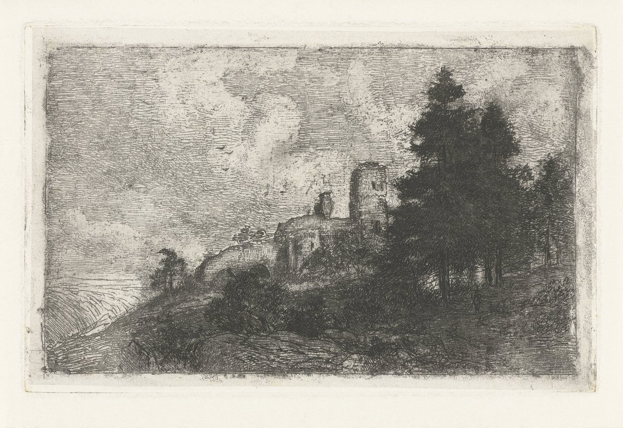 Paisaje montañoso con ruina de Jan Frederik van Deventer