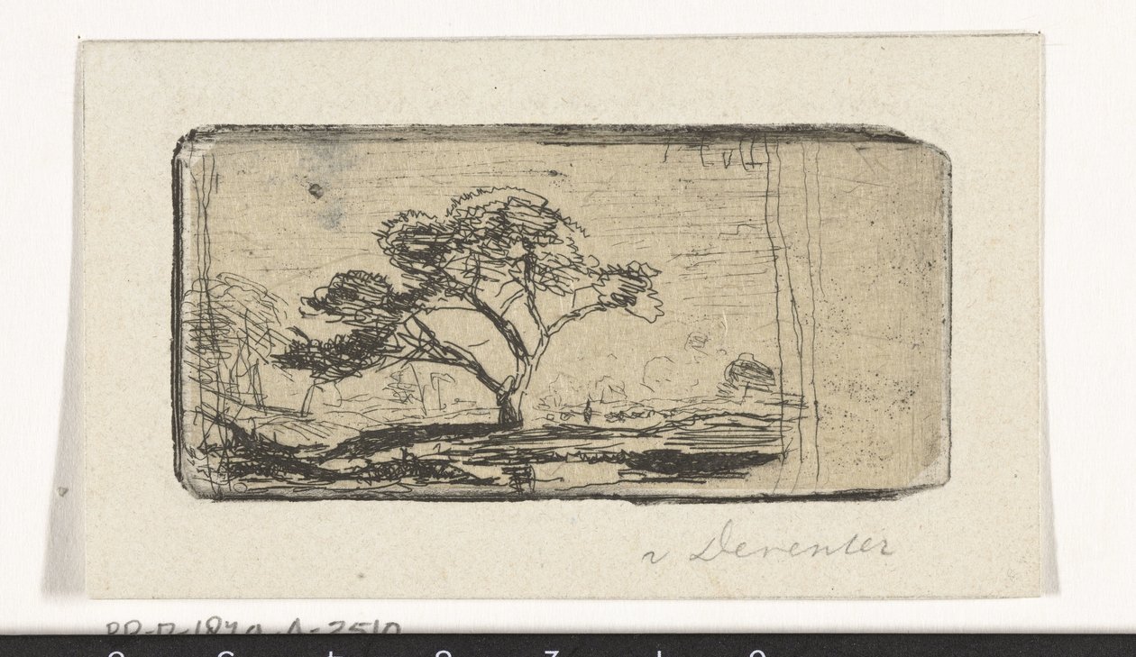 paisaje con arbol de Jan Frederik van Deventer