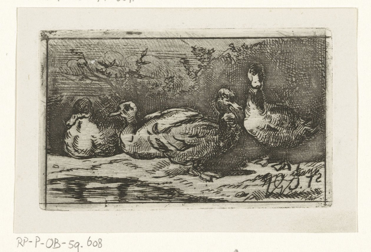 Cuatro patos en el paseo marítimo de Jan Gerard Smits