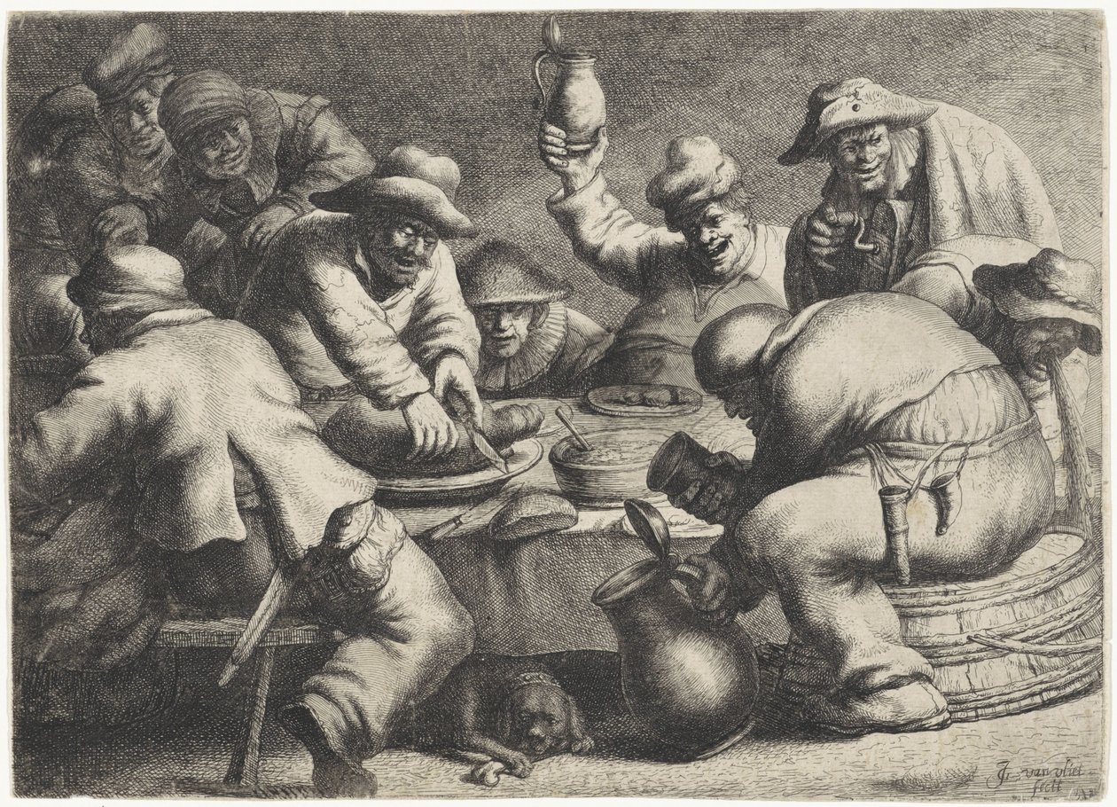 comida de granjero de Jan Gillisz. van Vliet
