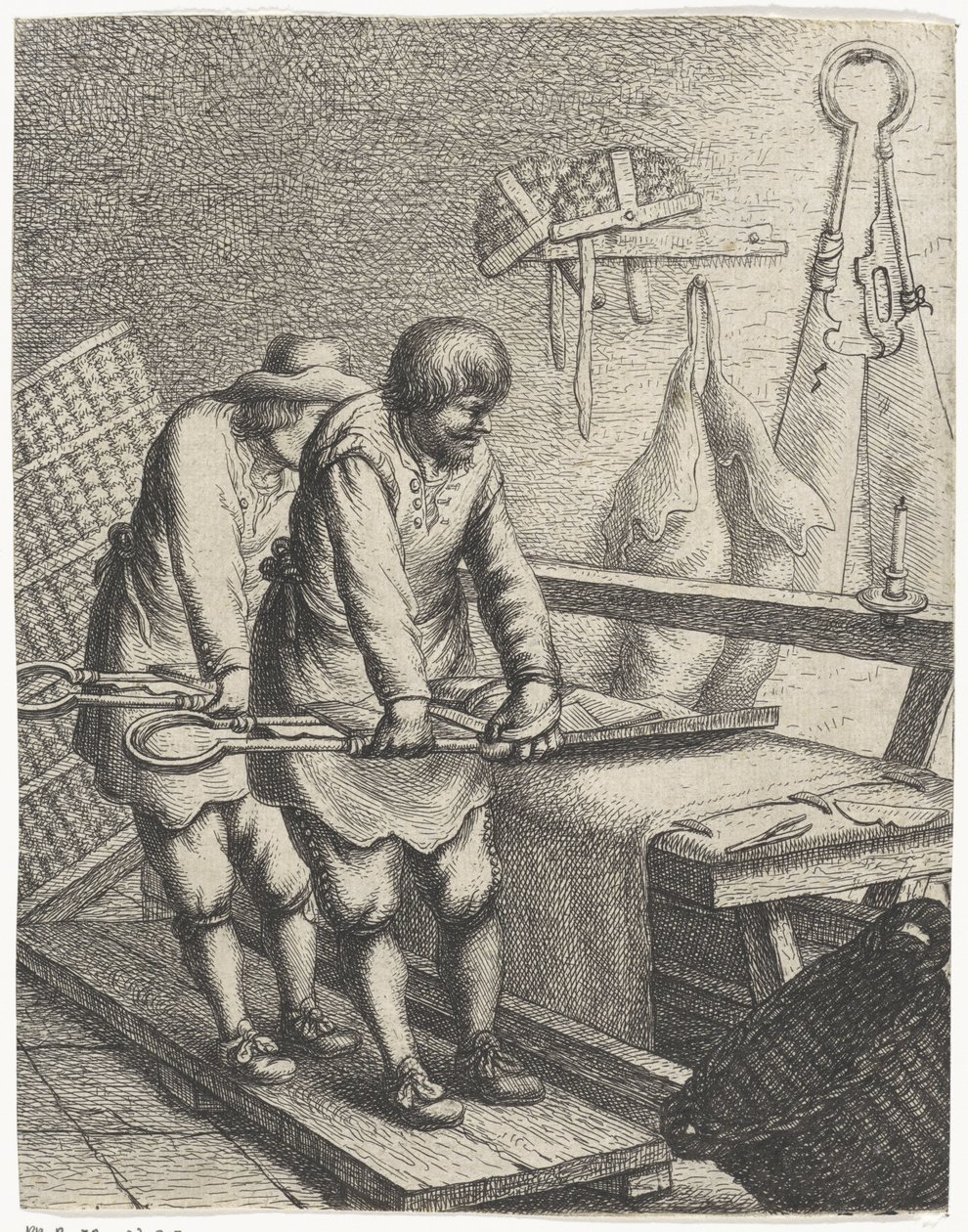 tijeras de tela Ocupaciones (título de la serie) de Jan Gillisz. van Vliet