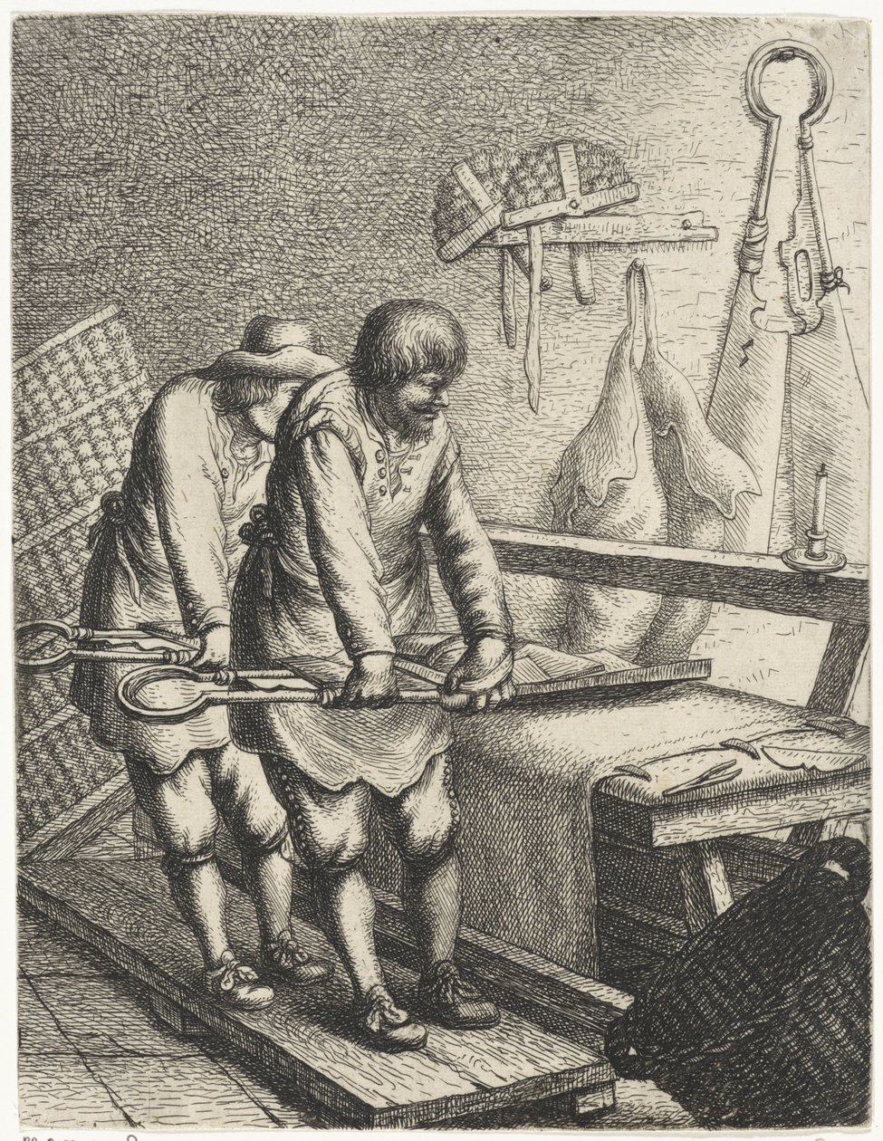 tijeras de tela Ocupaciones (título de la serie) de Jan Gillisz. van Vliet