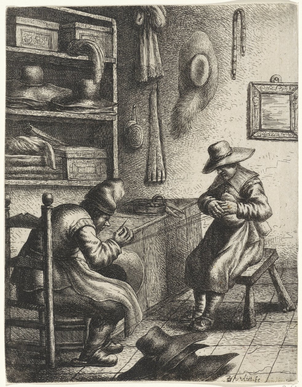 Sombrerero Ocupaciones (título de la serie) de Jan Gillisz. van Vliet