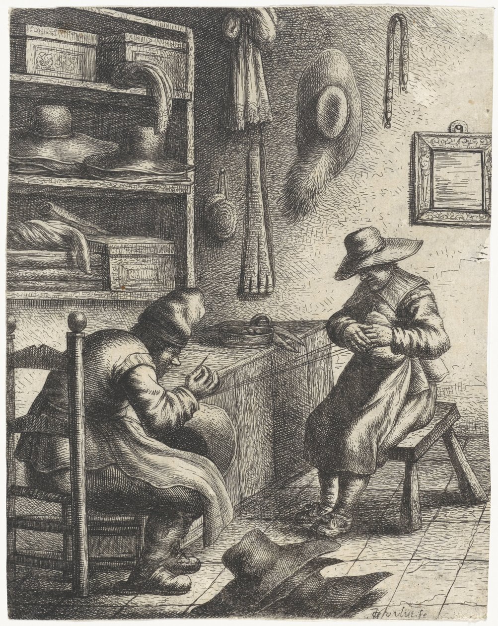 Sombrerero Ocupaciones (título de la serie) de Jan Gillisz. van Vliet