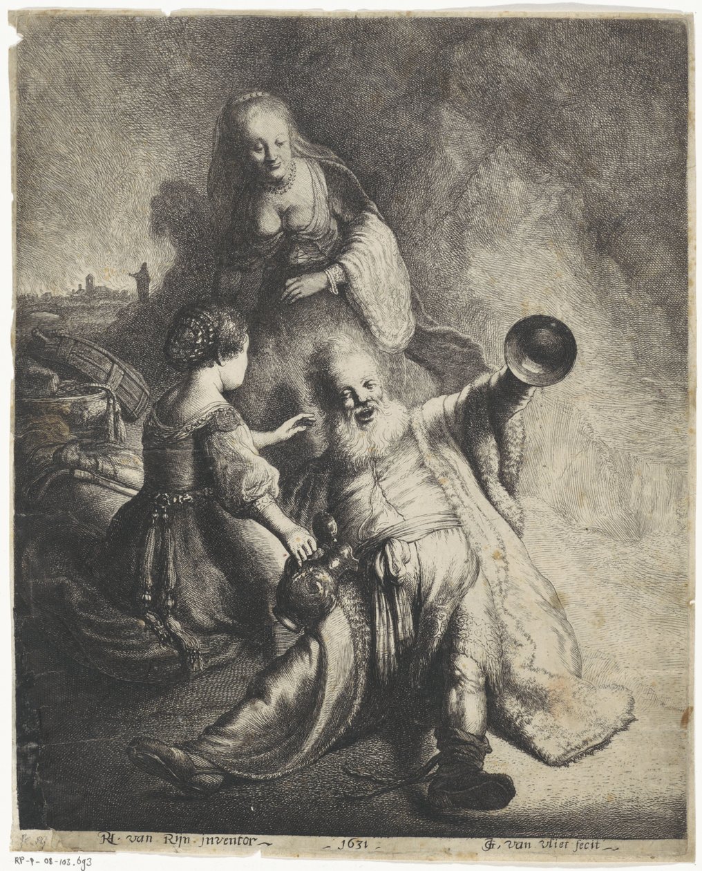 Lot y sus hijas de Jan Gillisz. van Vliet