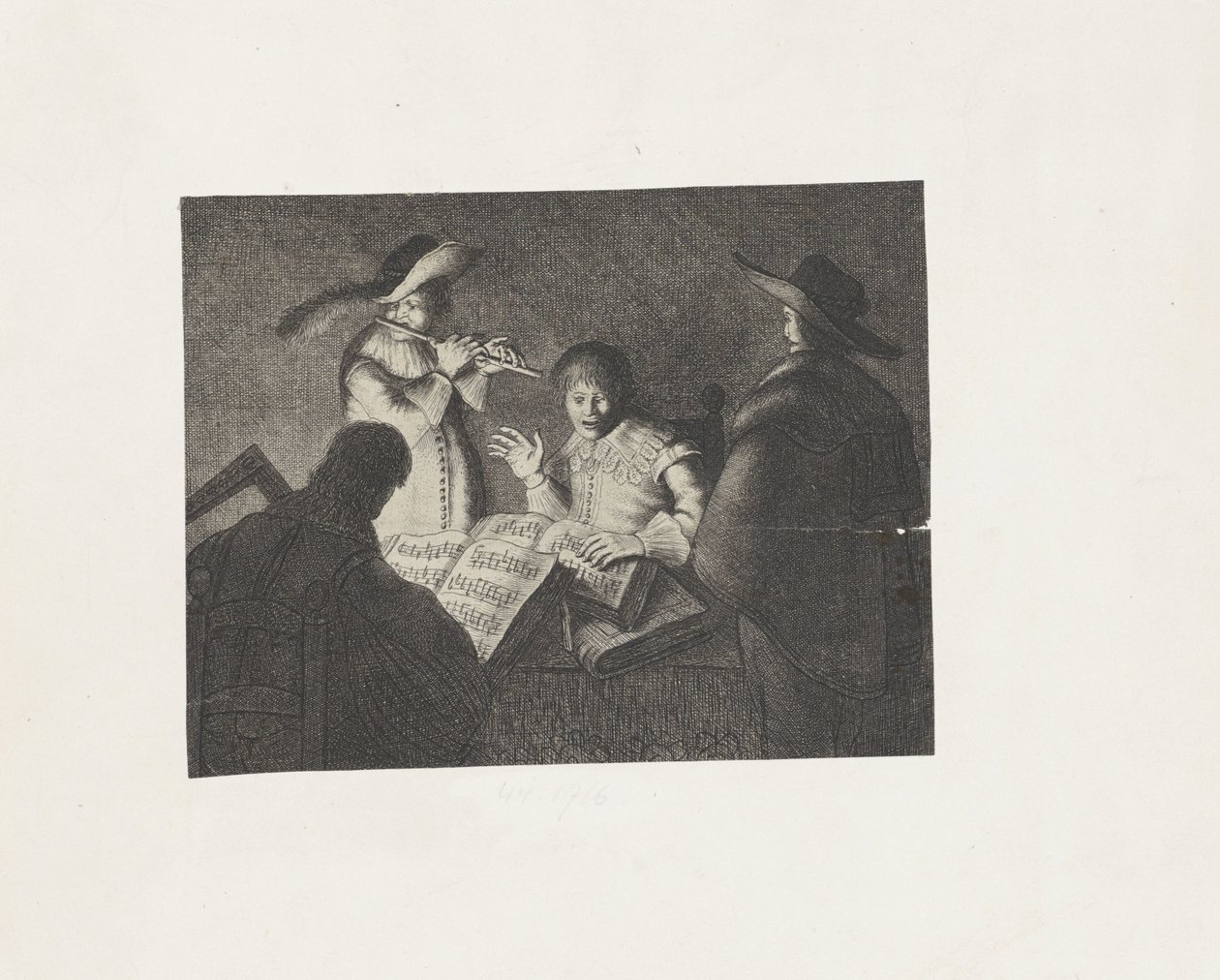 Compañía de creación musical audiencia Los cinco sentidos (título de la serie) de Jan Gillisz. van Vliet