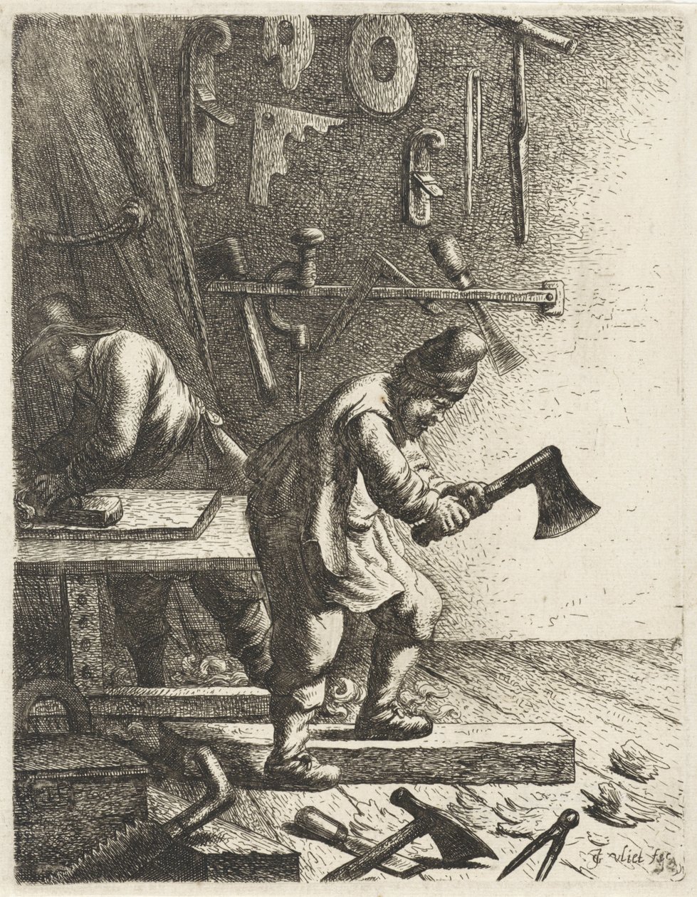 carpinteros Ocupaciones (título de la serie) de Jan Gillisz. van Vliet