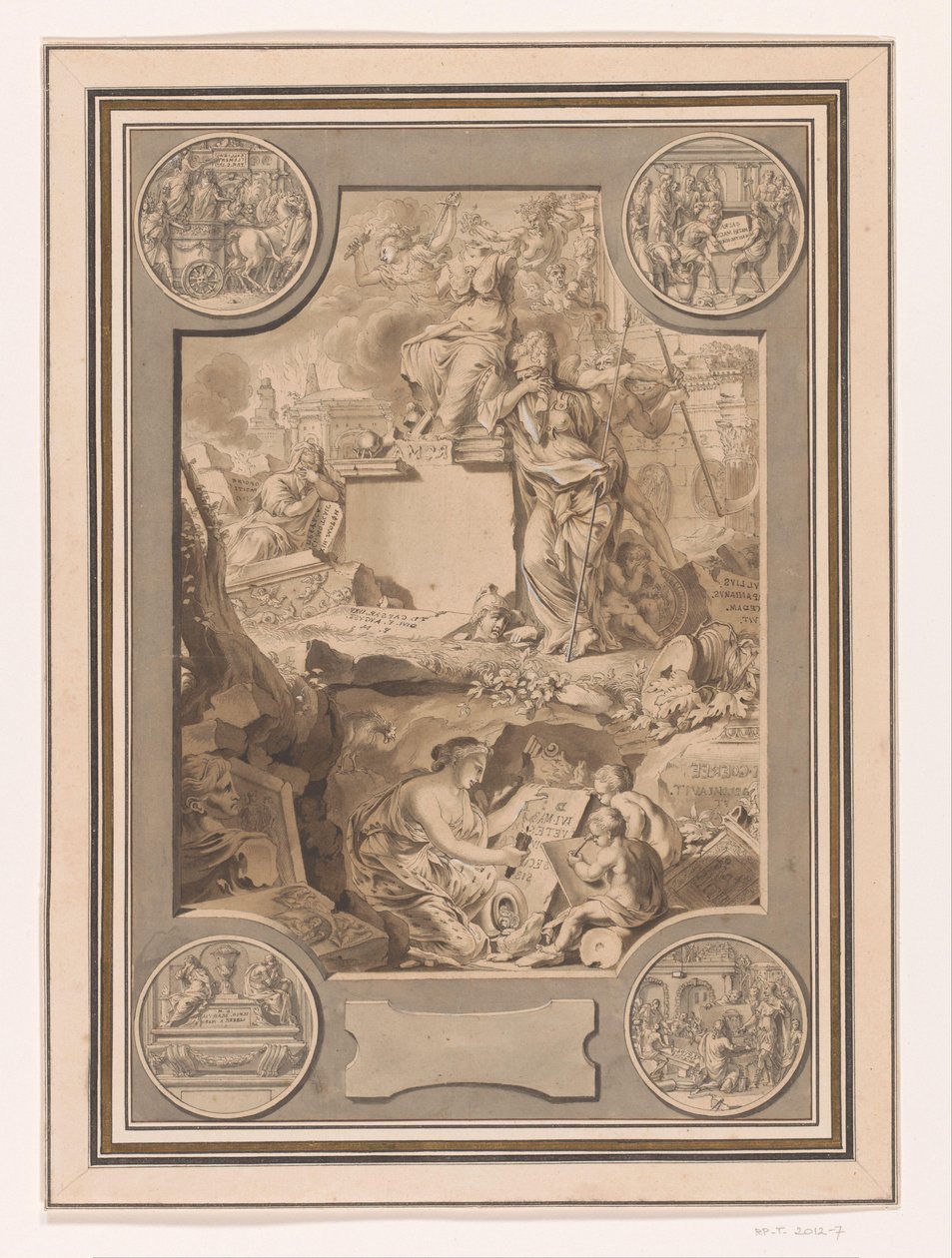 Diseño del frontispicio del Corpus Inscriptionum de Jan Goeree