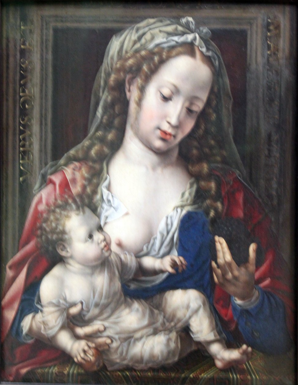 Alemán: Maria mit dem Kind María con el Niño Jesús de Jan Gossaert