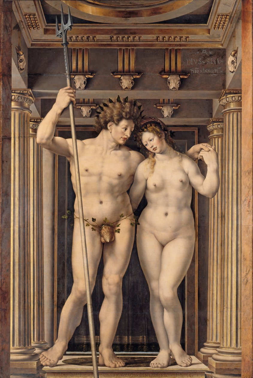 Alemán: Neptune und Amphitrite Neptuno y Anfitrite de Jan Gossaert