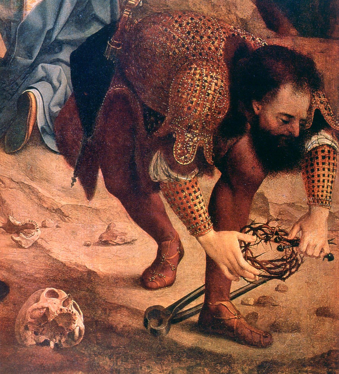 El Descendimiento de la Cruz (detalle), c. 1520 de Jan Gossaert